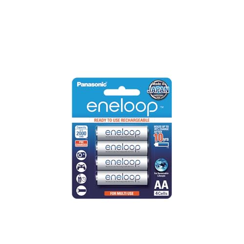 Panasonic Eneloop BK-3MCCE4BT4 - Rechargeable Battery. up to 2000mAh. AA type. 4 units pack size