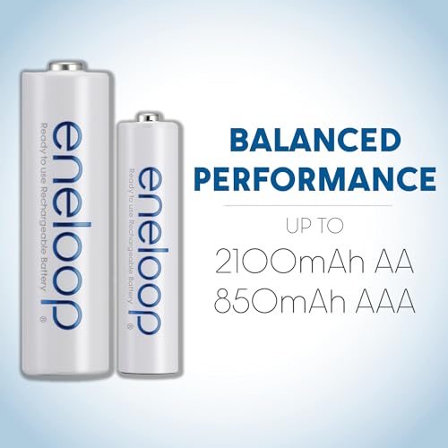 eneloop Panasonic KJ17MCC82A Power Pack. 8AA. 2AAA. 2 C Adapters. 2 D Adapters. Advanced Individual Battery Charger and Plastic Storage Case