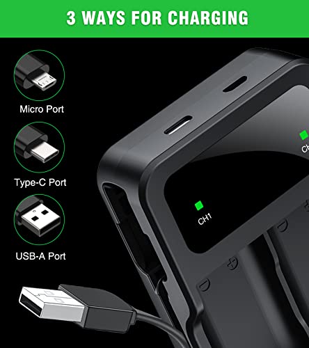 3x2550mAh Battery Pack Compatible for Xbox One/Xbox Series X/S Controller. Rechargeable Battery Packs for Xbox One S/X/One Elite Charger Battery Kit