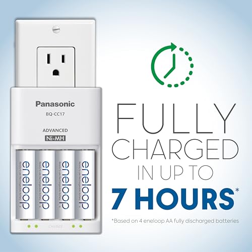 eneloop Panasonic KJ17MCC82A Power Pack. 8AA. 2AAA. 2 C Adapters. 2 D Adapters. Advanced Individual Battery Charger and Plastic Storage Case