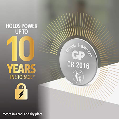 GP CR2016 Lithium Cell Button Battery (5 Pieces)