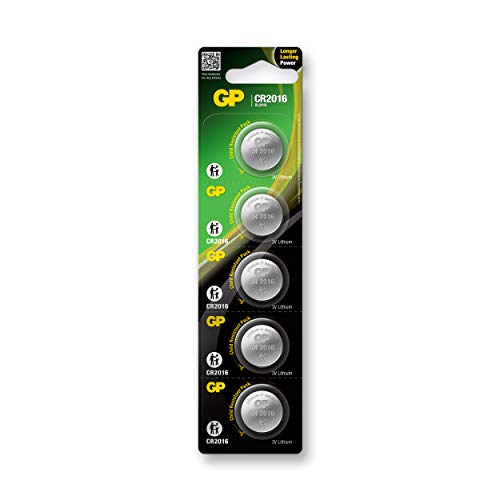 GP CR2016 Lithium Cell Button Battery (5 Pieces)