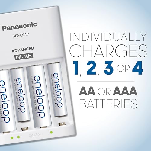 eneloop Panasonic KJ17MCC82A Power Pack. 8AA. 2AAA. 2 C Adapters. 2 D Adapters. Advanced Individual Battery Charger and Plastic Storage Case