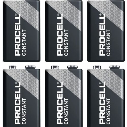 Duracell DP-9V-6pcs Procell 9V Battery. Alkaline for Effector/Musical Instruments. Set of 6