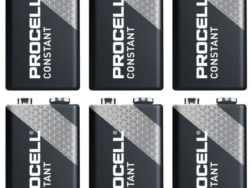 Duracell DP-9V-6pcs Procell 9V Battery. Alkaline for Effector/Musical Instruments. Set of 6