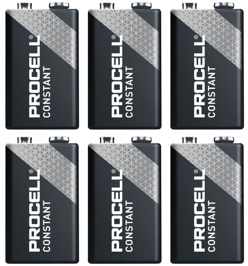 Duracell DP-9V-6pcs Procell 9V Battery. Alkaline for Effector/Musical Instruments. Set of 6